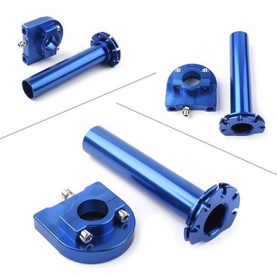 7/8'' Turn Twist Throttle Handle Bar Throttle Tube For Motorcycle Universal Blue