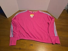 Cabana by Crown & Ivy Women's Easy Breezy Pink Rave Dolman FALL Sweater SZ L NWT