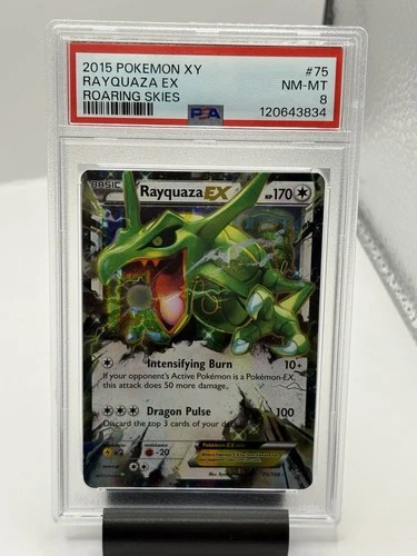 2015 Pokemon Rayquaza EX XY Roaring Skies 75/108 PSA 8 NM-MT