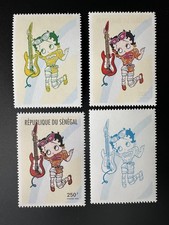 Senegal 1999 Mi. 1842 color tests 250 F Betty Boop Music Guitar