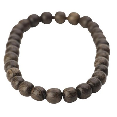 81stgeneration Wooden Bead Necklace Wood Ball Beaded Surfer Strand Stretch