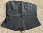 Vera Wang Vintage Y2K Black Strapless Bustier Corset Top Size 12