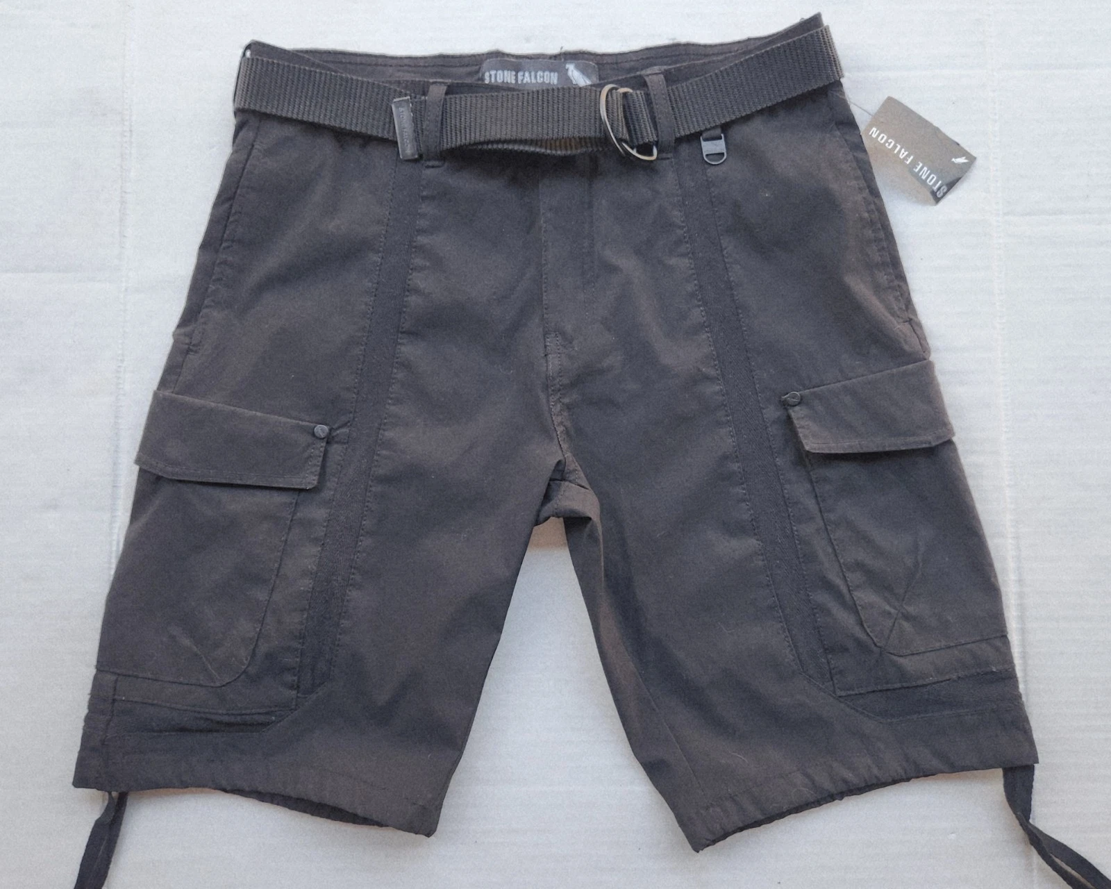 Stone Falcon Men's Apparel Black Cargo Shorts - Size: Small - Waist: 30