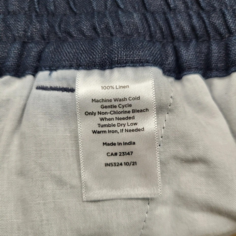 Talbots Women Shorts S Navy Linen Coastal Grandmother 6" Inseam - Image 4 of 4