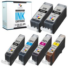 CMYi 6PK PGI-220 and CLI-221 Ink Cartridges for Canon PIXMA MP640R MP980 MP990