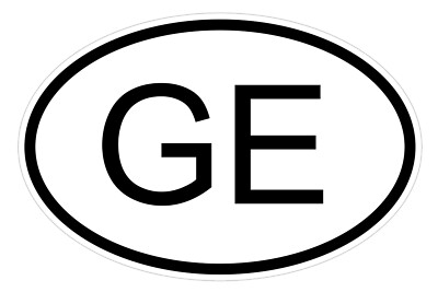 Georgia Georgian GE Country Code Car Truck Window Bumper Laptop Sticker ...