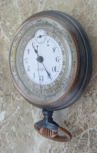 Rare WW1 Trench French Officers Barometer-Altimeter 30-Hour Pocket Watch 1914 - Picture 13 of 19
