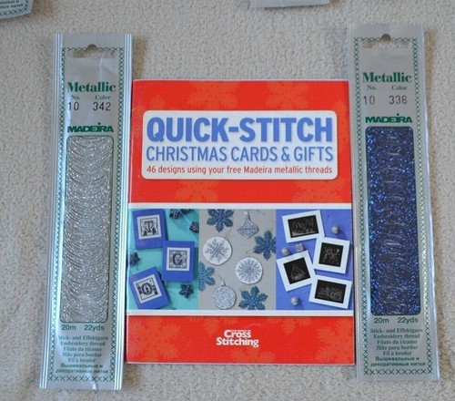 Christmas Cards Tags Gifts Cross Stitch Chart Booklets & Threads Drop Down Menu - Picture 6 of 6