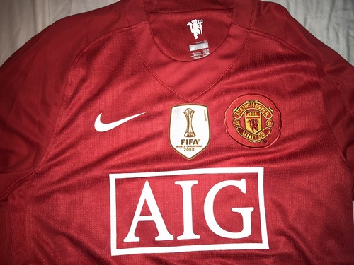 Retro 2008 Manchester United Ronaldo #7 Champions League Final Long Sleeve Sz S
