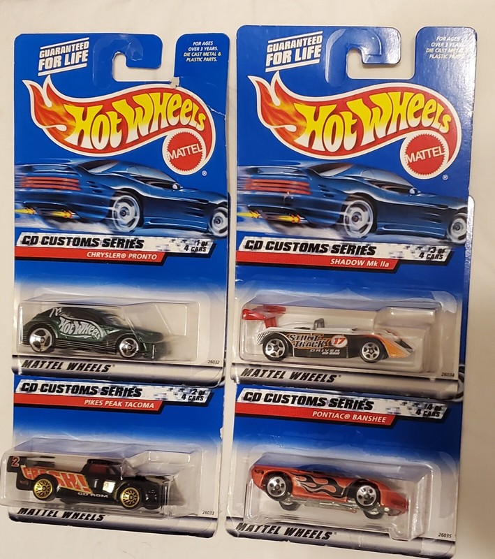 Hot Wheels 2000 CD Customs Series Pontiac Banshee, Pikes Peak Complete Set NIP b