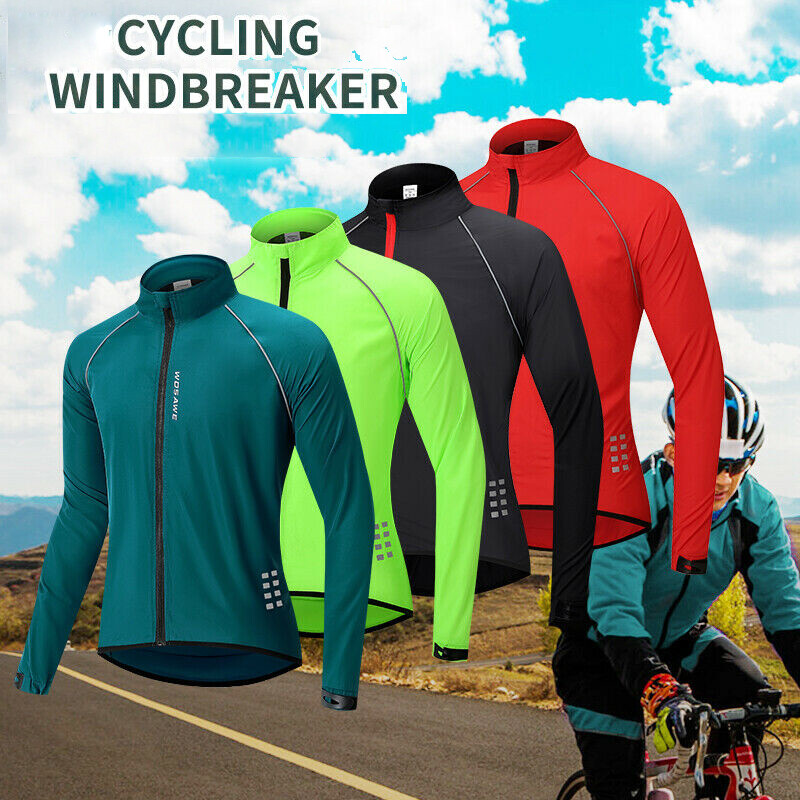 Giacca Ciclismo Uomo Antivento Impermeabile Strada Mountain Bike Ciclismo Maglia Cappotto