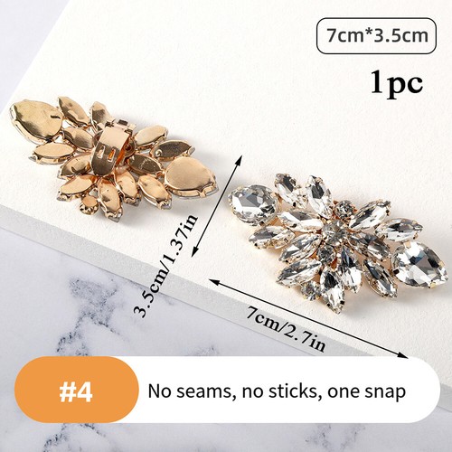Shoes Buckles Bridal Shoes Decorations Crystal Bowknot Charms Jewelry 1Pc DIY - Picture 15 of 21