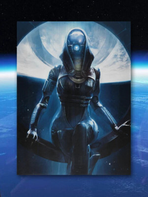 Mass Effect Tali, Garrus & Liara Small Canvas Prints Bundle - 11'' x 15'' Set of 3