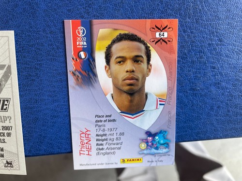 PANINI WORLD CUP KOREA 2002 FRANCE HENRY N 64 - Picture 2 of 2