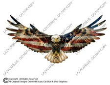 Bald Eagle Decal Sticker USA Flag Patriotic Pride Freedom Symbol American Vet