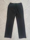Particular Size 8 Black Straight Leg Zip Dress Pants Slacks Trousers With Slits — photo 7