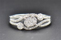 Swivel Diamond Engagement Ring 14k White Gold Round Cut Infinity Band 0.33 Ct on sale Swivel Diamond Engagement Ring 14k White Gold Round Cut Infinity Band 0.33 Ct on sale