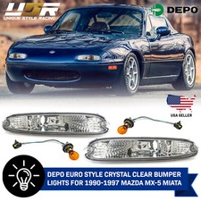 Depo Clear Bumper Turn Signal Light Bulbs For 1990-1997 Mazda Mx5 Mx-5 Miata