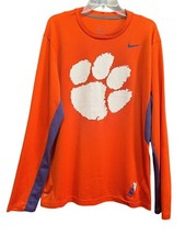 Nike Dri Fit Auburn Tigers Long Sleeve Shirt XL Orange Paw Tigers Men  s