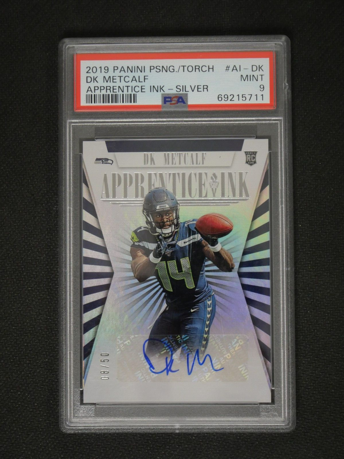 DK Metcalf Panini Passing the Torch Apprentice Ink #AIDK Silver