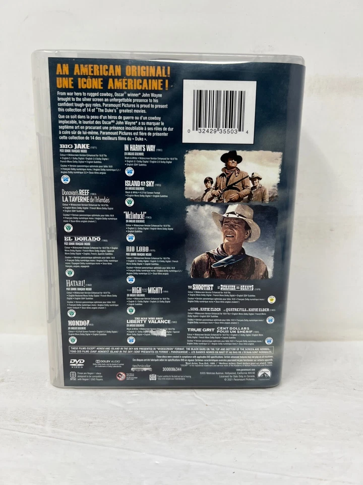 John Wayne 14-Movie Collection (DVD, 2021) Película Boxset ¡¡Buen Estado!!! Foto 4 de 4