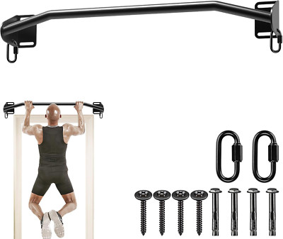 36'' Heavy Duty Wall-Mounted Pull Up Bar - Portable Home Gym Fitness System