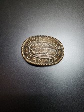 CANADA SIDE, NIAGRA FALLS W/ TOUR BOAT BELT BUCKLE SOUVENIR TORONTO ONTARIO