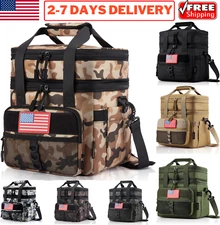 Tactical Lunch Bag Military Lunch Box Camouflage Double Deck Expandable Insulate