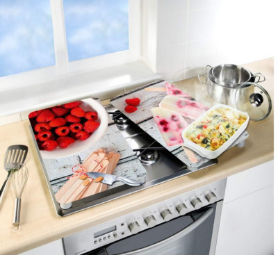 Allstar Glasabdeckplatten Himbeere - 2er Set, Kochplattenabdeckung für Glaskera