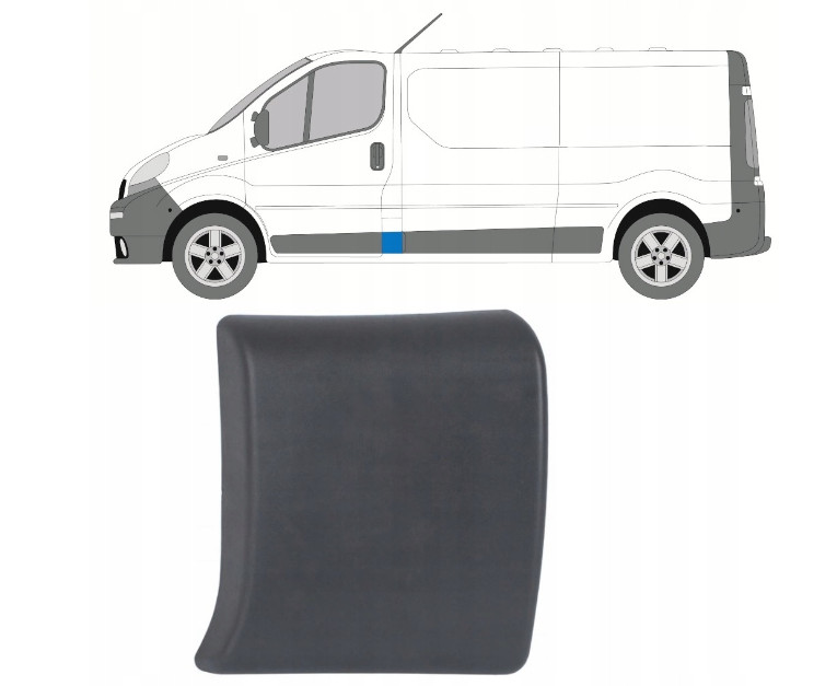 Baguette de porte gauche Trafic II cassée ? Rplacez-la avec la moulure latérale OEM 8200036105