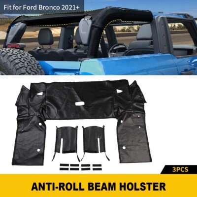 For Ford Bronco 2-Dr Anti-Scratch Roll Bar Pillar Post Leather Cover Accessories