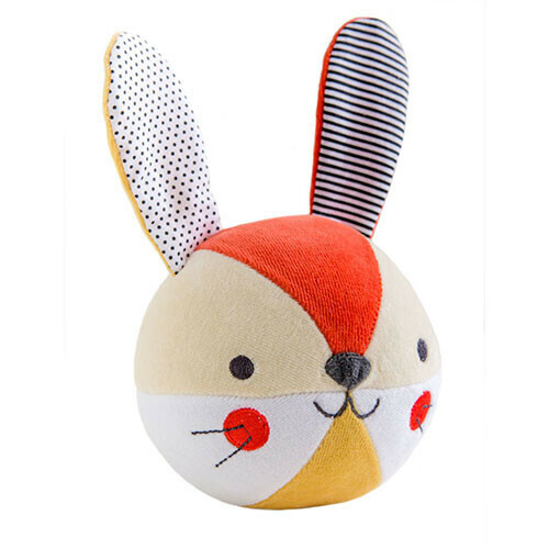 petit collage organic bunny activity toy