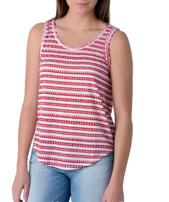 RIP CURL Junior Ärmellos Americana Streifen Stern Struck Tank Top Rot XL