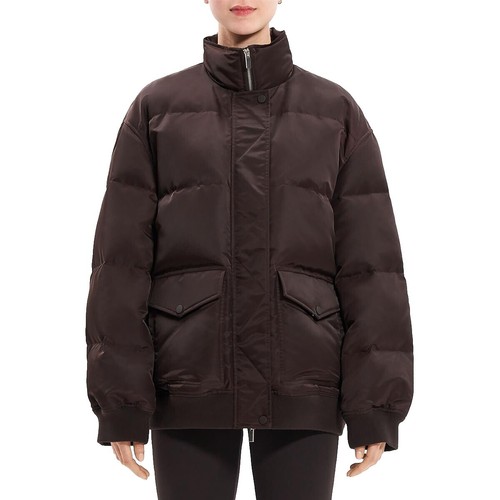 THEORY women's jacket size S black front zip lined pockets
