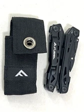 Flissa  Multitool Plier Black FOLDING Pocket Tools WITH Sheath - Excellent