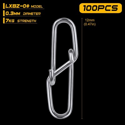 100pcs fishing swivels Stainless steel diamond needle Swivel Snap fishing carp