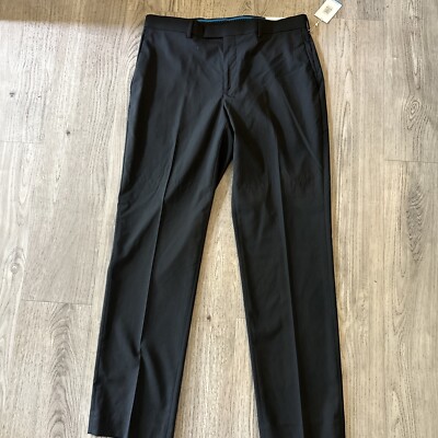 NWT Axist Pants Mens 34x32 Ultra Series Black  Superior No-Iron Dress Pleated
