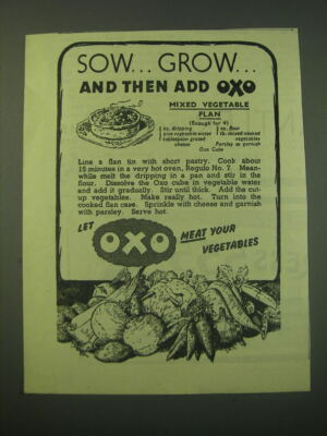 1942 OXO Cube Ad - Sow Grow and then add OXO
