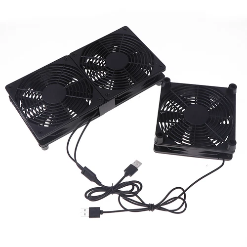 1 Set 120mm DC12V USB Powered PC Router Fans High Airflow Cooling Fan