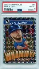WHAMMY! PSA 8! 2020 Panini Donruss Whammy! PETE ALONSO #PA Polar Bear #80281517!