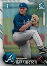 DREW HARRINGTON 2016 Bowman Chrome ROOKIE REFRACTOR RC #BDC-37 Braves 