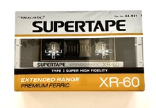 (NEW SEALED) Radio Shack Realistic SUPERTAPE XR60 Blank Cassette