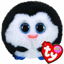 OFFICIAL TY BEANIE BALLS COLLECTION WADDLES PENGUIN SOFT TOY 3.5" 42510