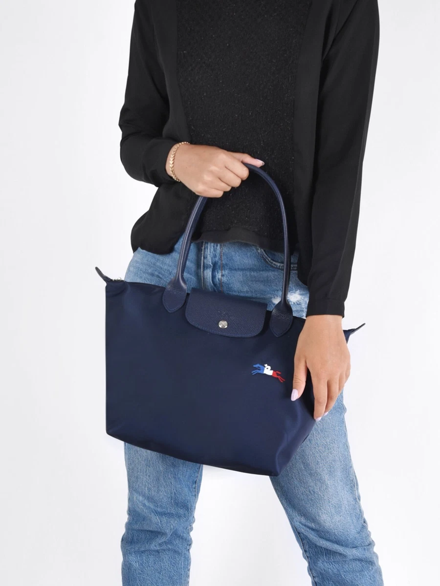 NWT LongChamp Le Pliage Tres Paris Navy Mini pouch with Shoulder