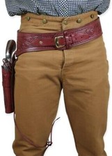 Fondina pistola cintura pelle revolver pistola lavorata .22 .35/357 .44/45 Cal Western