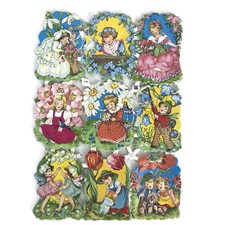 Vintage EAS Germany Die Cut Scraps Ganzbilder...