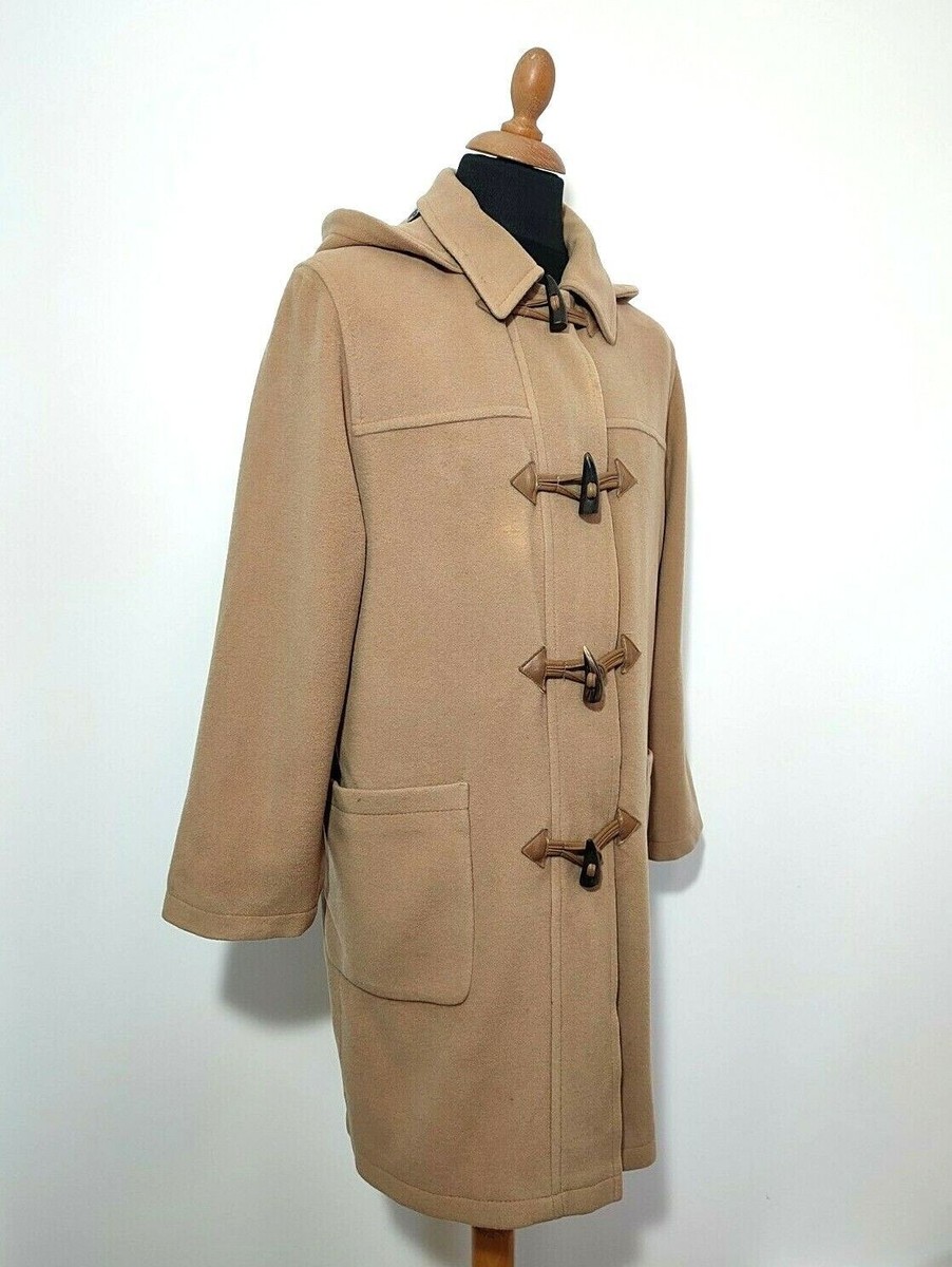 Erich Fend Duffle Coat Camel Wool Cashmere Toggle Sz.10 XL-XXL