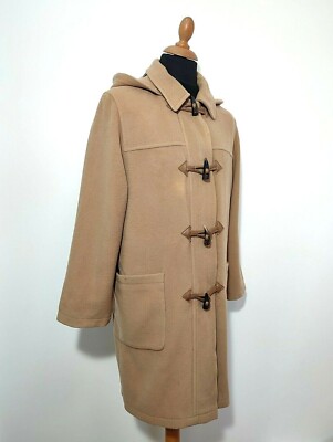Erich Fend Duffle Coat Camel Wool Cashmere Toggle Sz.10 XL-XXL