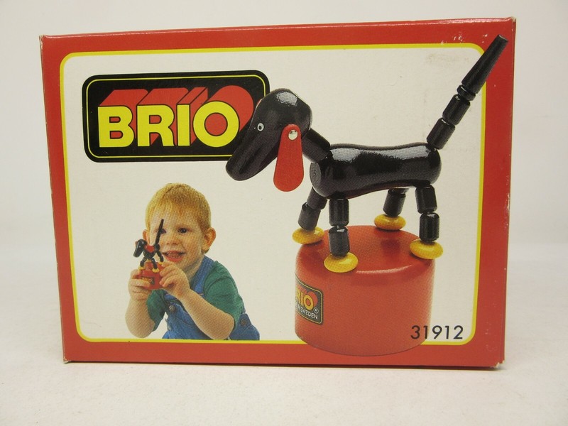 Brio #31912, Sampo, Wooden Toy Dog, Vintage, NOS