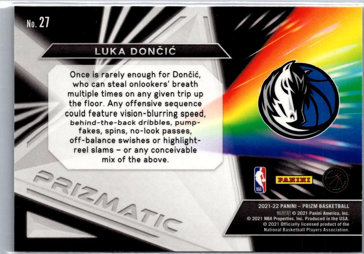2021-22 Panini Prismatic Luka Doncic Card #27 Dallas Maverick | eBay